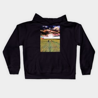 Birds over the Field Kids Hoodie